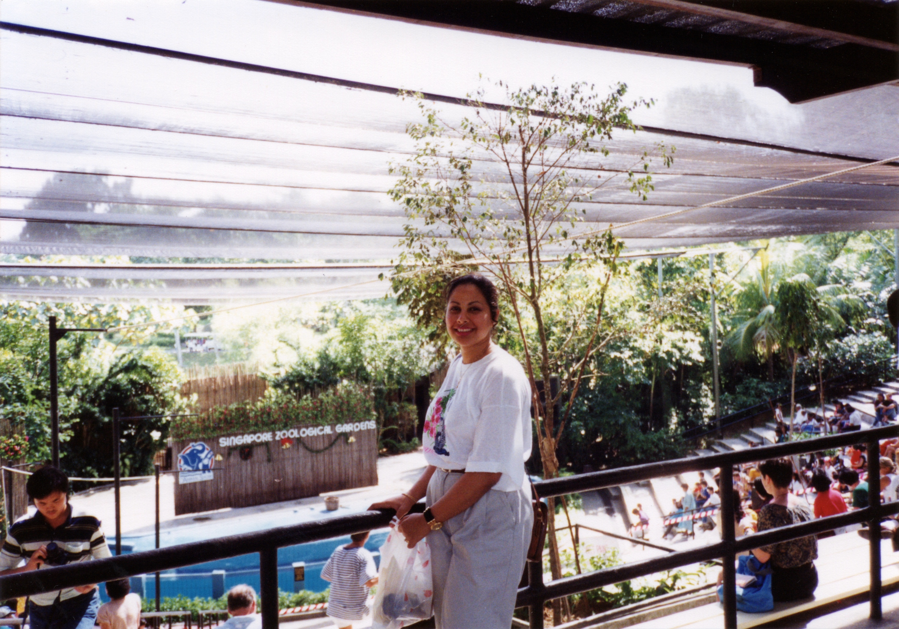 Ghada overlooking the Singapore Zoological Gardens
